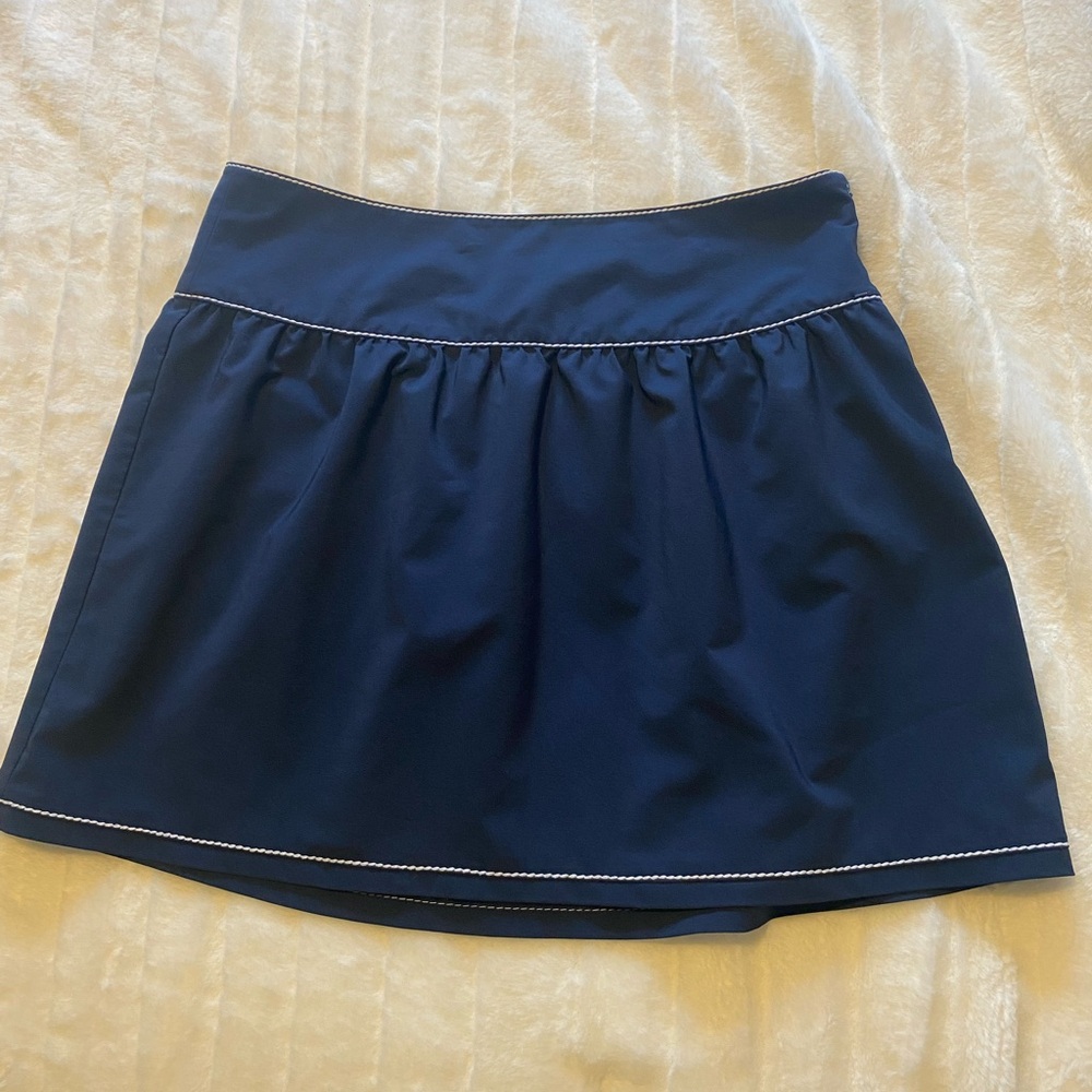 Carve Designs side zip short athletic  skirt navy blue outdoor size 4women's